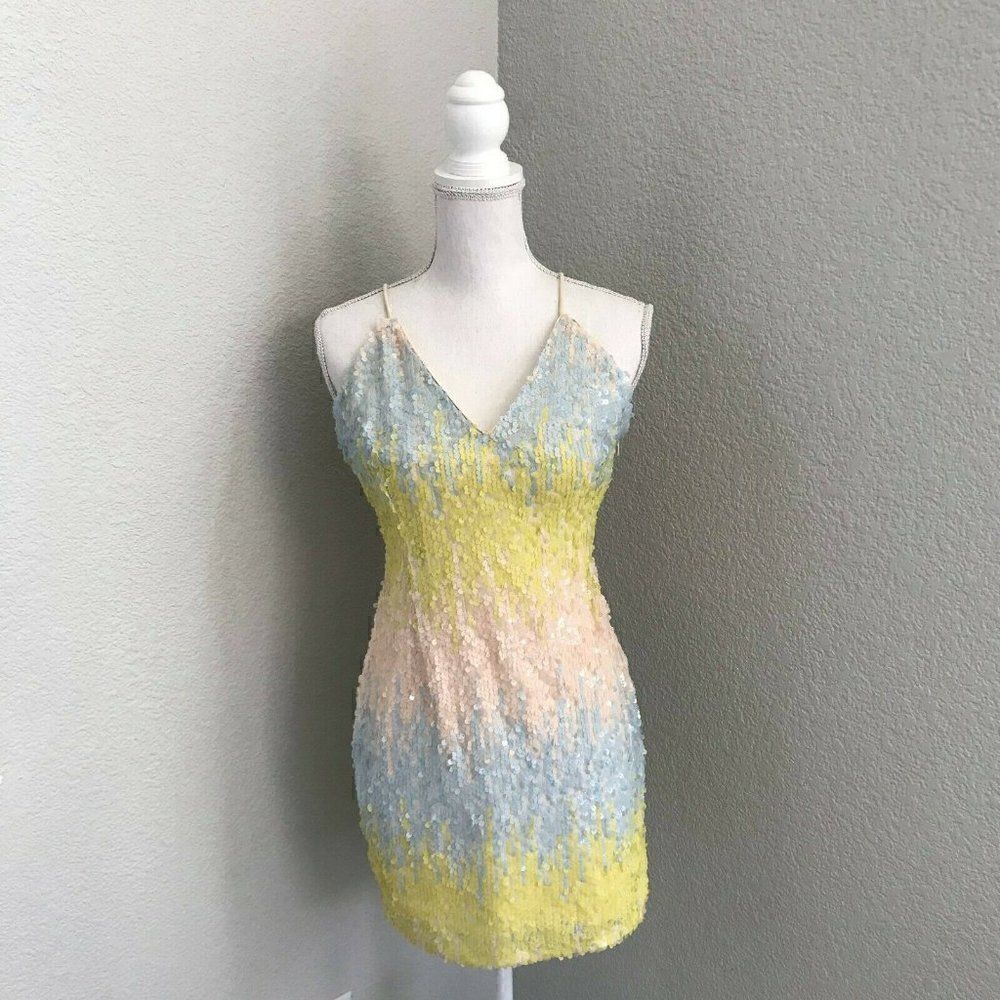 By The Way Womens V Neck Sheath Dress Size S